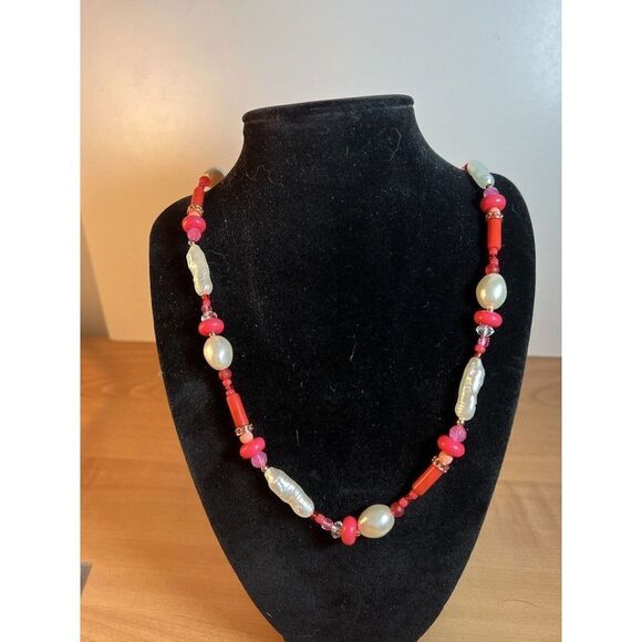 NWT Sugarfix by Baublebar Red Beaded Necklace - Picture 1 of 5